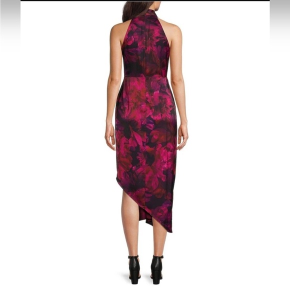 Alex Marie Hazel Floral Halter Neck Asymmetrical Dress  Size 14 P NWT - Picture 2 of 8